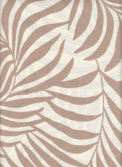 Cey Linen Printed Fabric - 100% Polyester - Tropical Print Linen Look Woven 