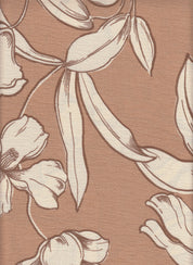 Cey Linen Printed Fabric - 100% Polyester - Tropical Print Linen Look Woven Fabric 