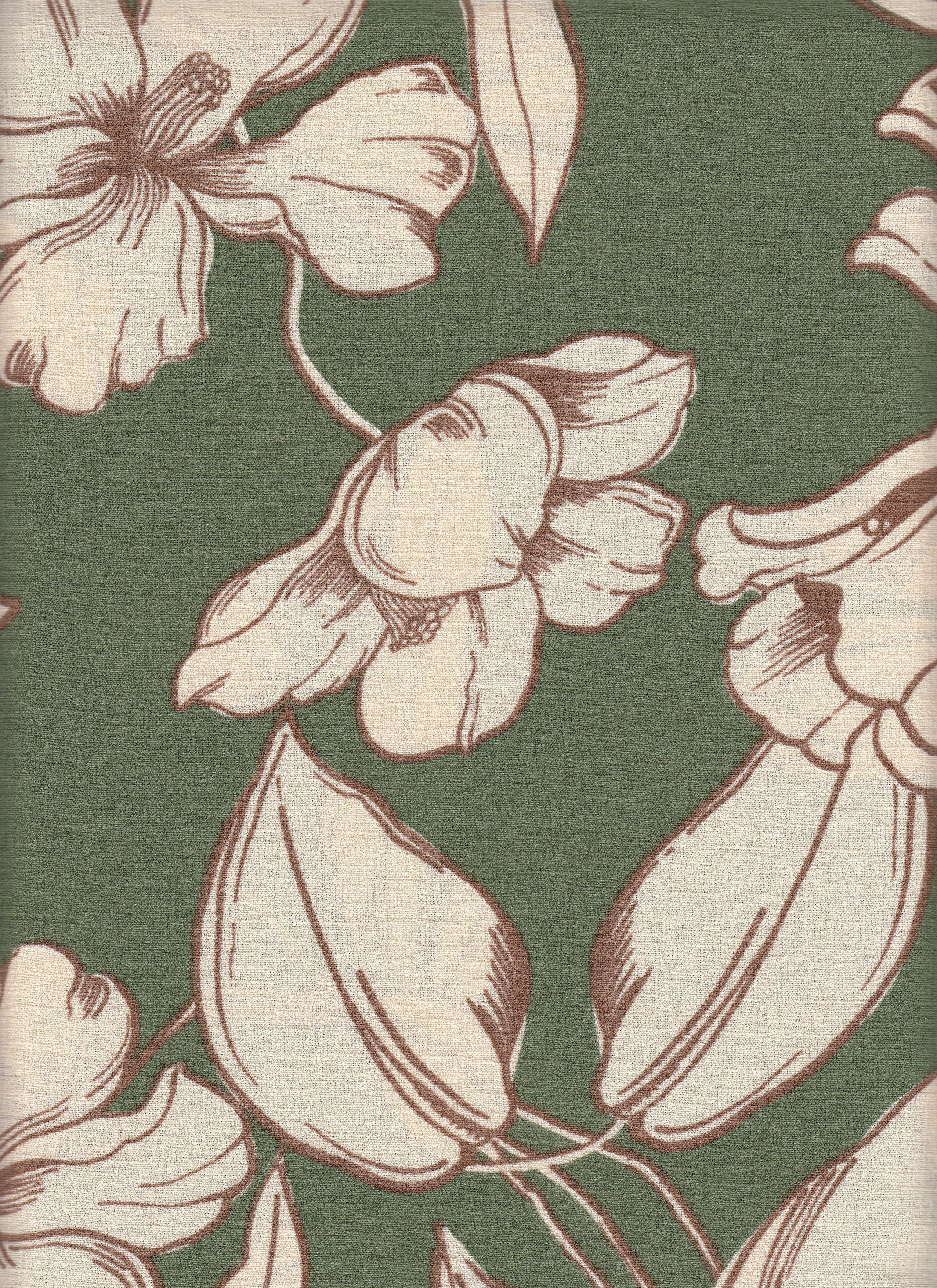 Cey Linen Printed Fabric - 100% Polyester - Tropical Print Linen Look Woven Fabric 