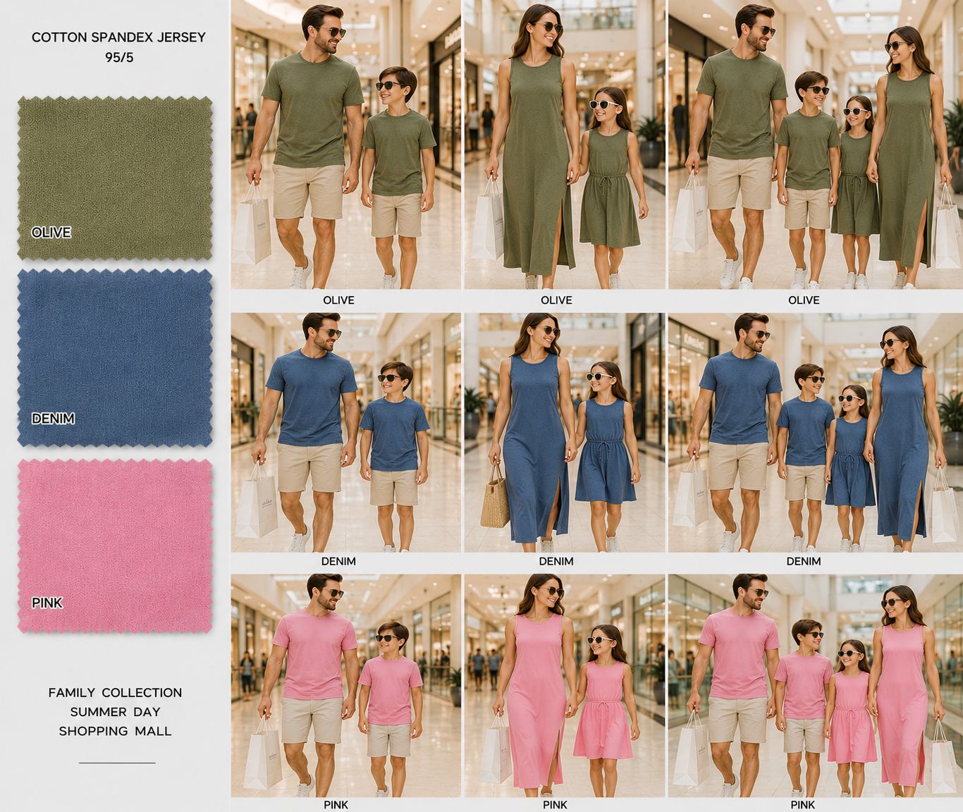 "Cotton Spandex Jersey Fabric - Soft, Breathable Knit With 4-Way Stretch
"
