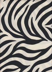 DTY Knit Fabric Non-Brushed Zebra Print, 96% Polyester 4% Spandex, 4-Way Stretch