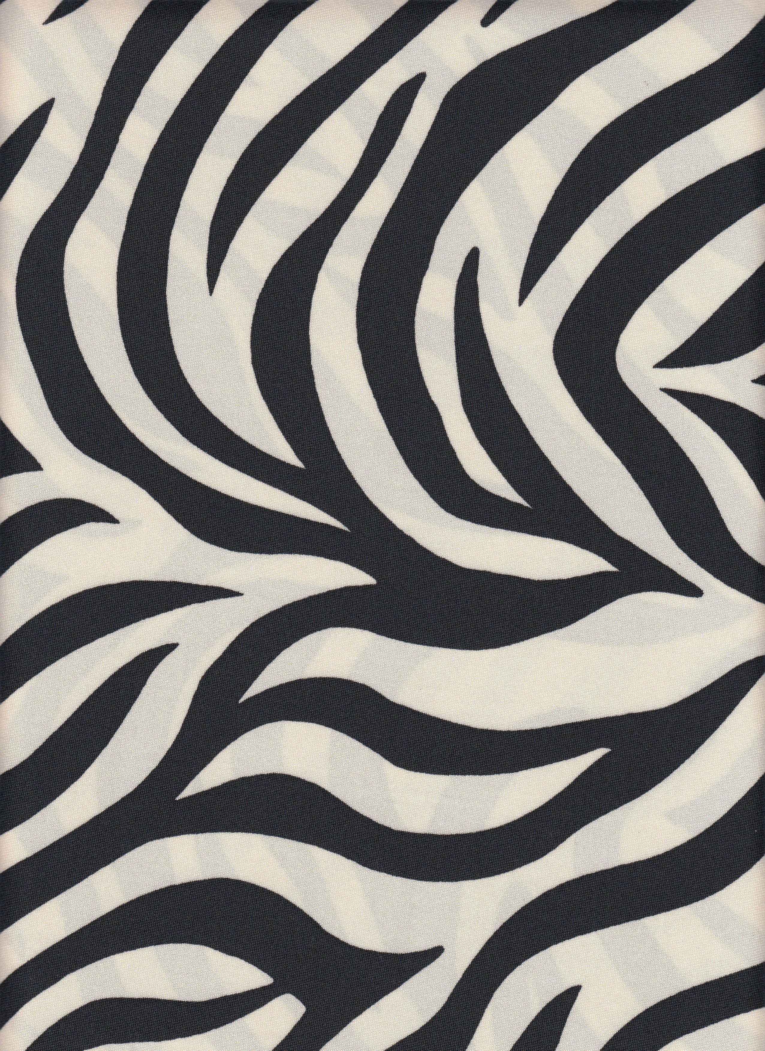 DTY Knit Fabric Non-Brushed Zebra Print, 96% Polyester 4% Spandex, 4-Way Stretch