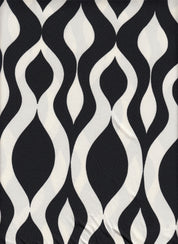 DTY Non Brushed Knit Geometric Printed Fabric - 96% Polyester 4% Spandex - Smooth Stretch Knit 