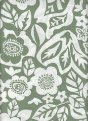 Eline Lino Printed Fabric - 100% Polyester - Big Flower Linen Look Lightweight Woven Fabric 