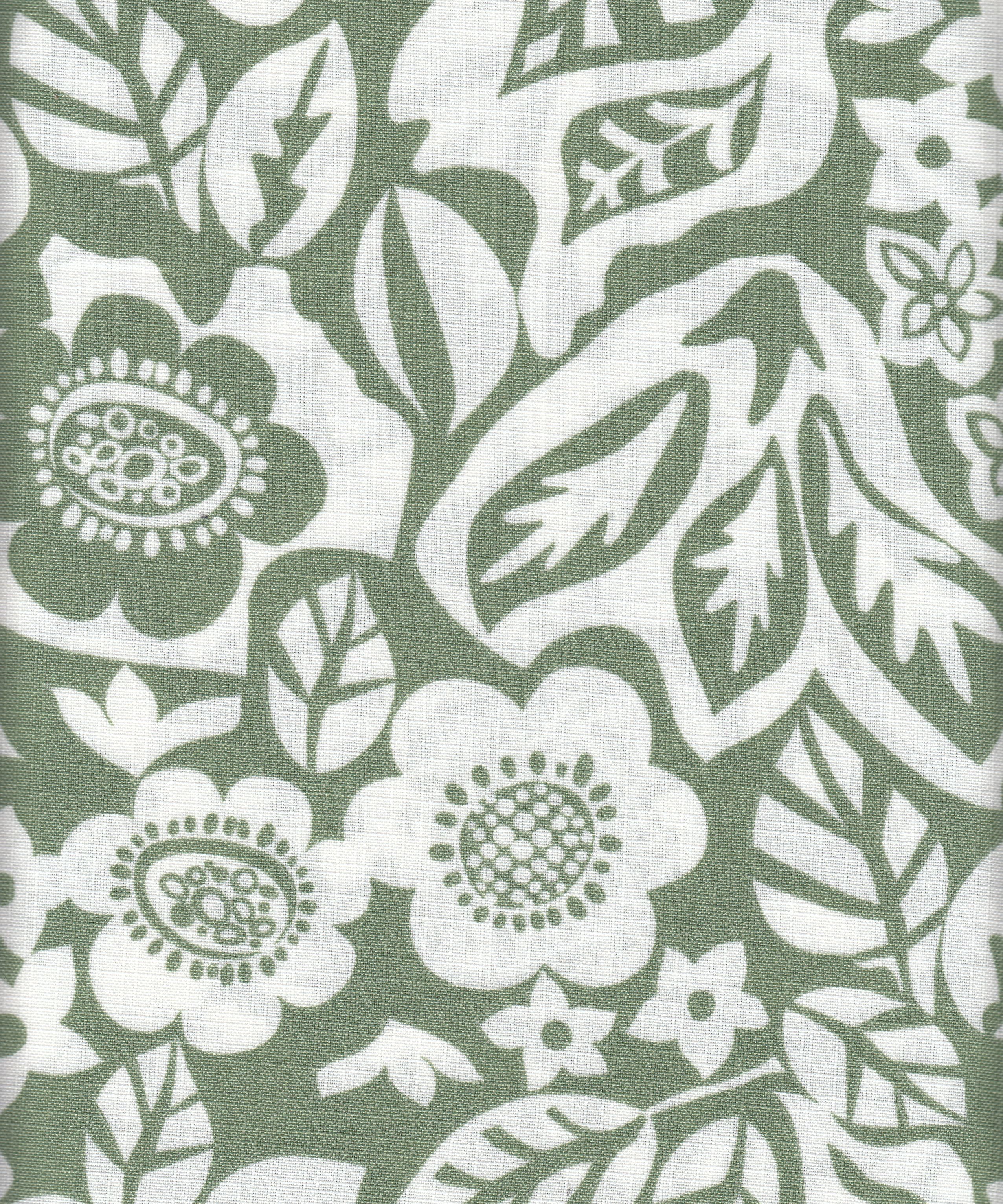 Eline Lino Printed Fabric - 100% Polyester - Big Flower Linen Look Lightweight Woven Fabric 