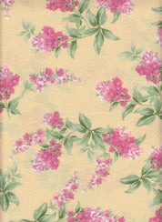 Eline Lino Small Flower Printed Fabric - 100% Polyester - Linen Look Lightweight Woven for Dresses 