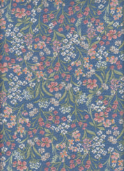 Eline Lino Small Flower Printed Fabric - 100% Polyester - Linen Look Lightweight Woven for Dresses 
