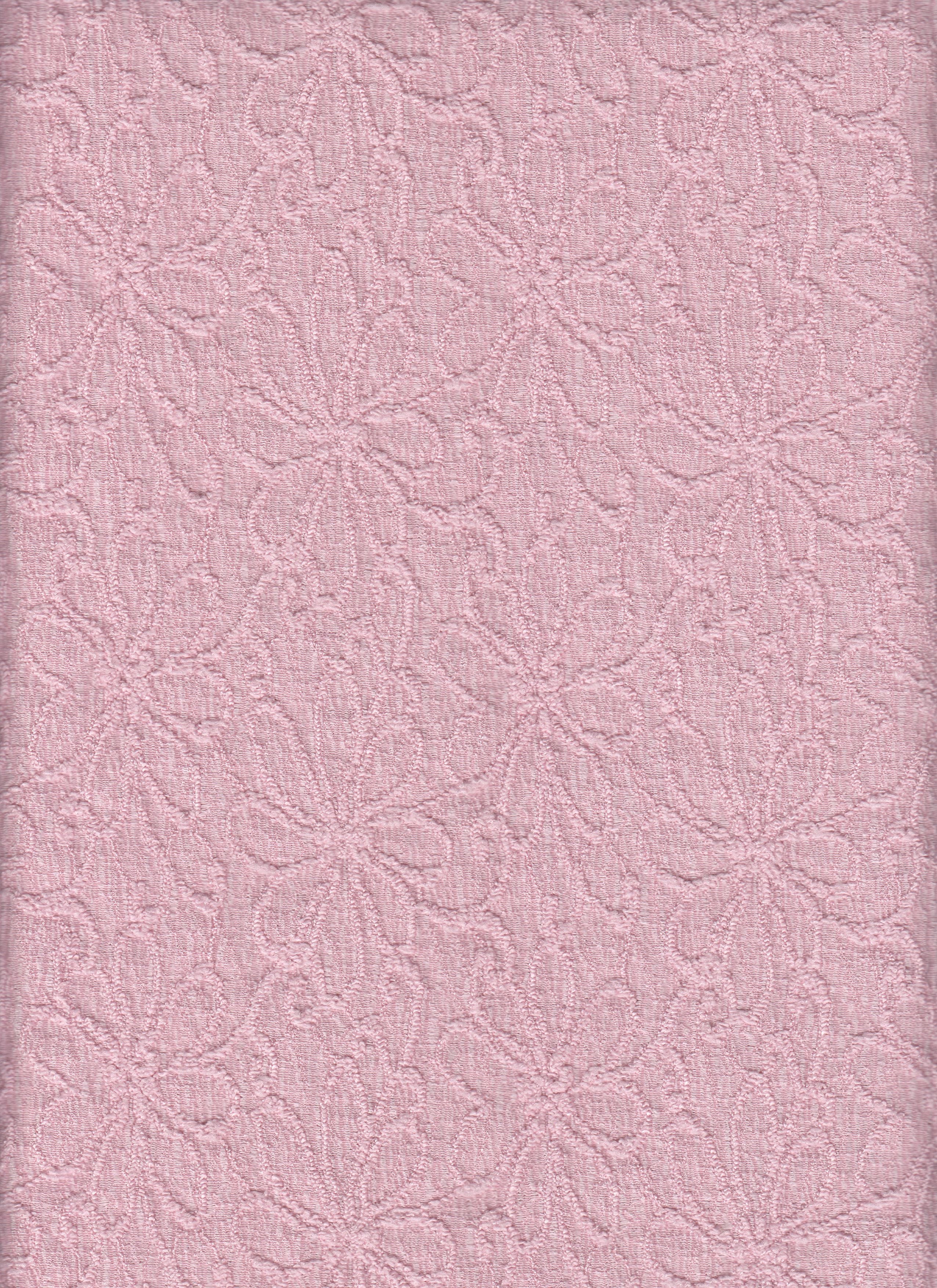 Flower Jacquard Solid Knit Fabric - Textured Stretch Knit for Dresses, Tops, Skirts 