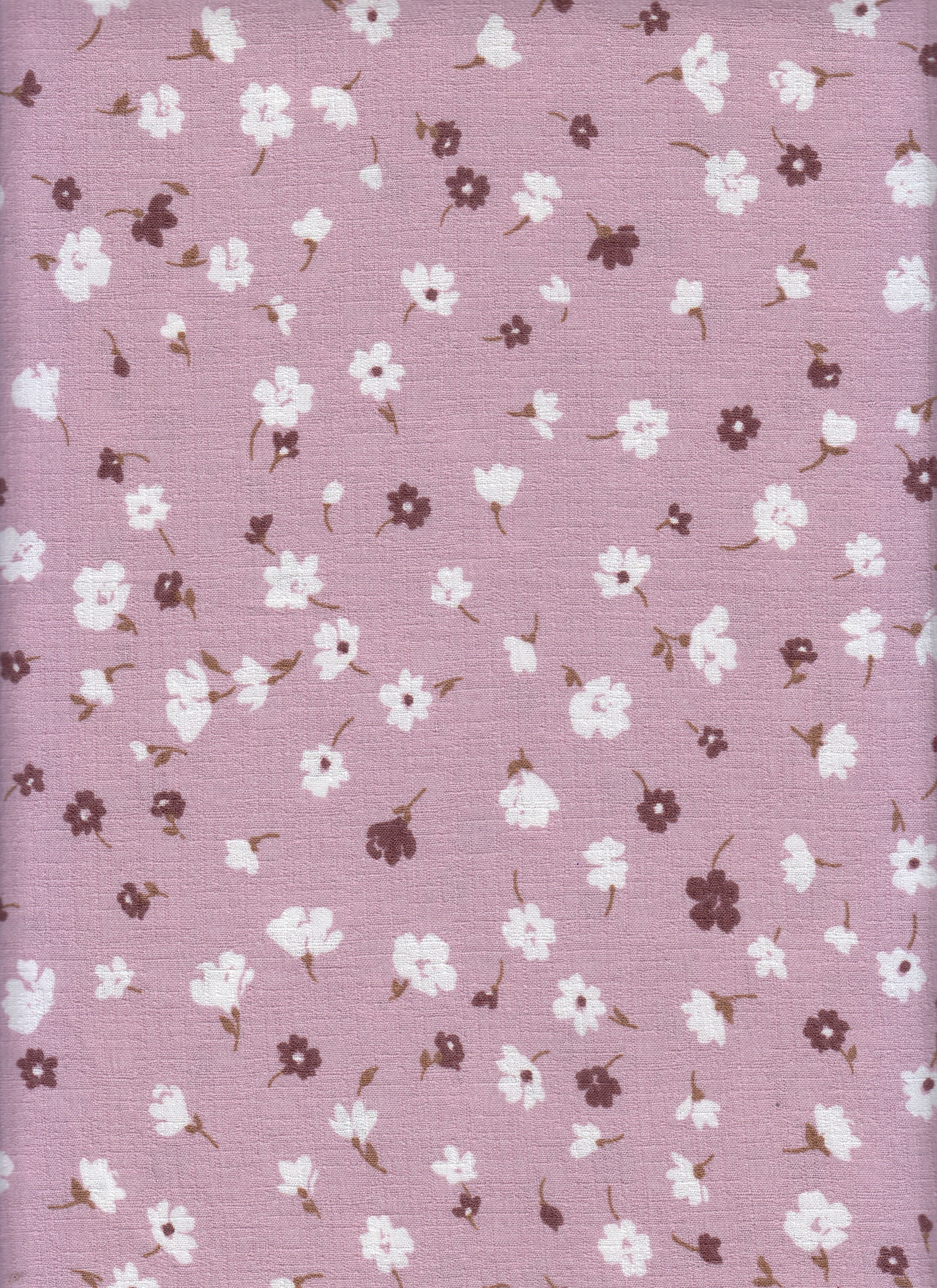 IW79015-14570 PINK/OFFWHITE#2C BOTTOM CEY LINEN DRESS FLOWER LEAF LOOK PRINT OFF WHITE PANTS PINK POLYESTER SHIRT SKIRT SMALL TOP WOVEN