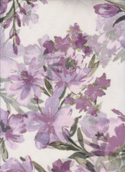 IW98600-14138 WHITE#2 BIG FLOWER DRESS LAVANDER LEAF LILAC LOUNGEWEAR MESH PRINTED POLYESTER POWER SHIRT SPANDEX SUBLIMATION SWIM WEAR TOP WHITE