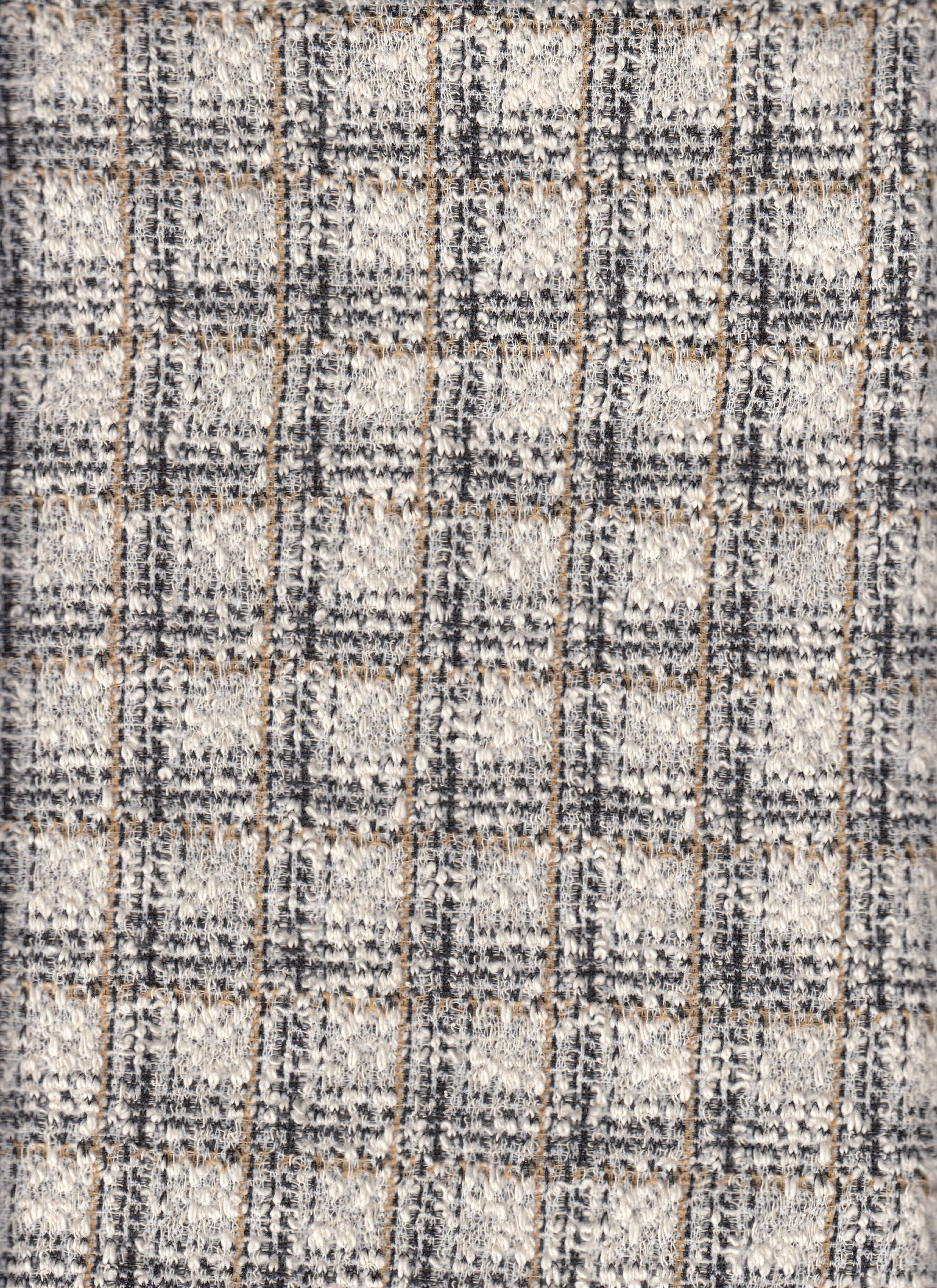 Knit Boucl  Fabric - 59% Polyester, 39% Cotton, 2% Spandex - Textured Stretch Knit for Sweaters, Jac 