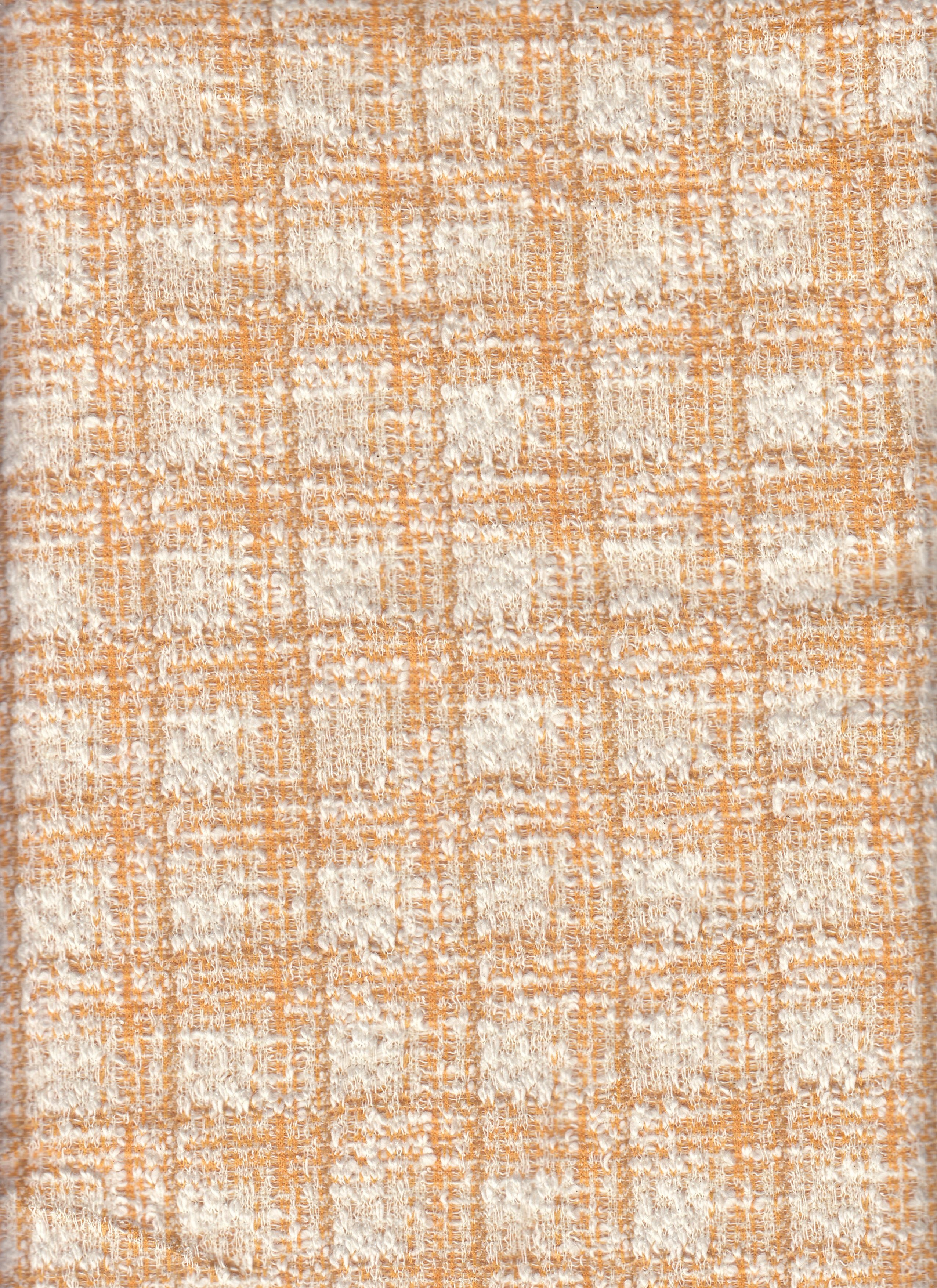 Knit Boucl  Fabric - 59% Polyester, 39% Cotton, 2% Spandex - Textured Stretch Knit for Sweaters, Jac 