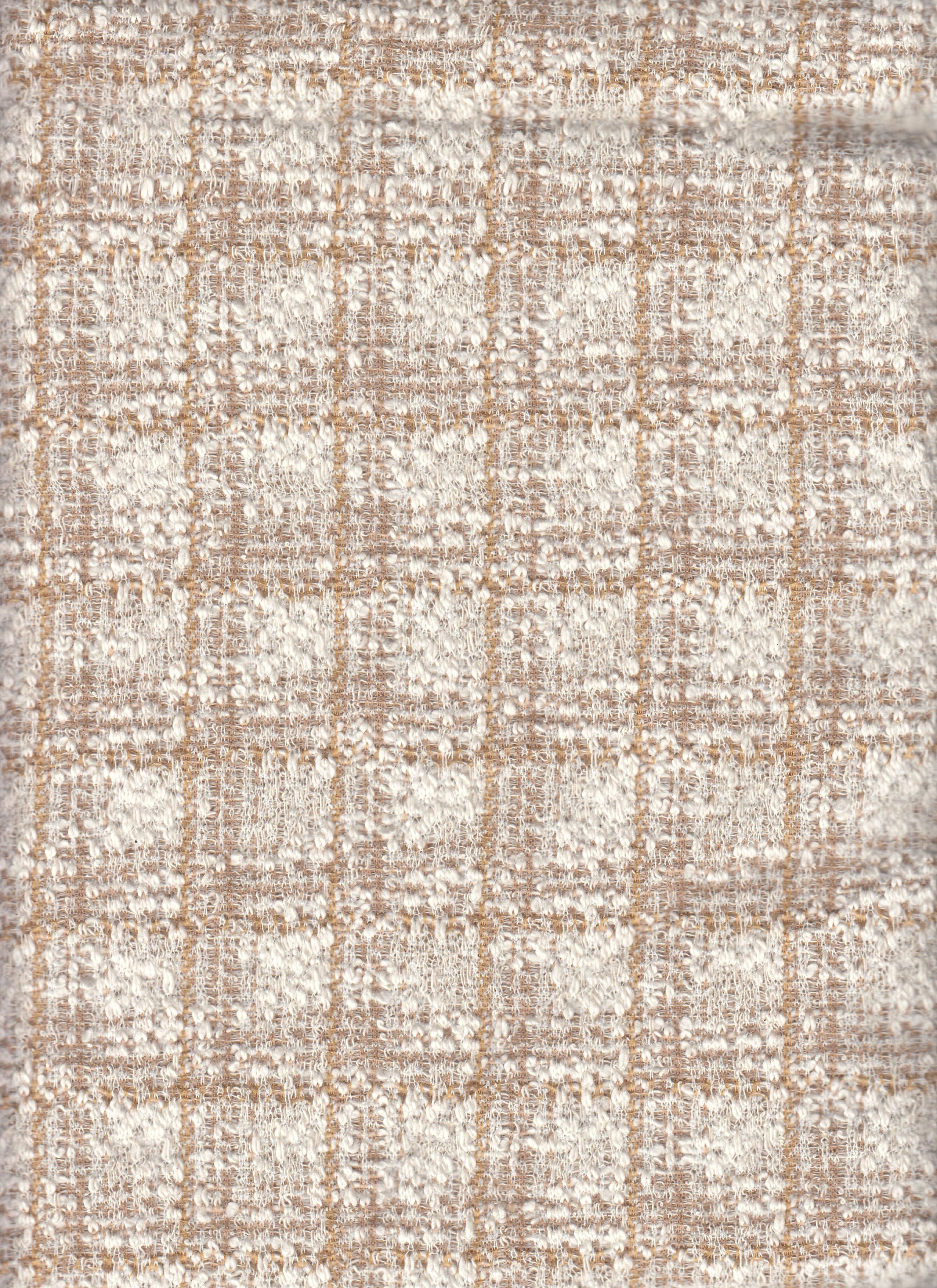 Knit Boucl  Fabric - 59% Polyester, 39% Cotton, 2% Spandex - Textured Stretch Knit for Sweaters, Jac 