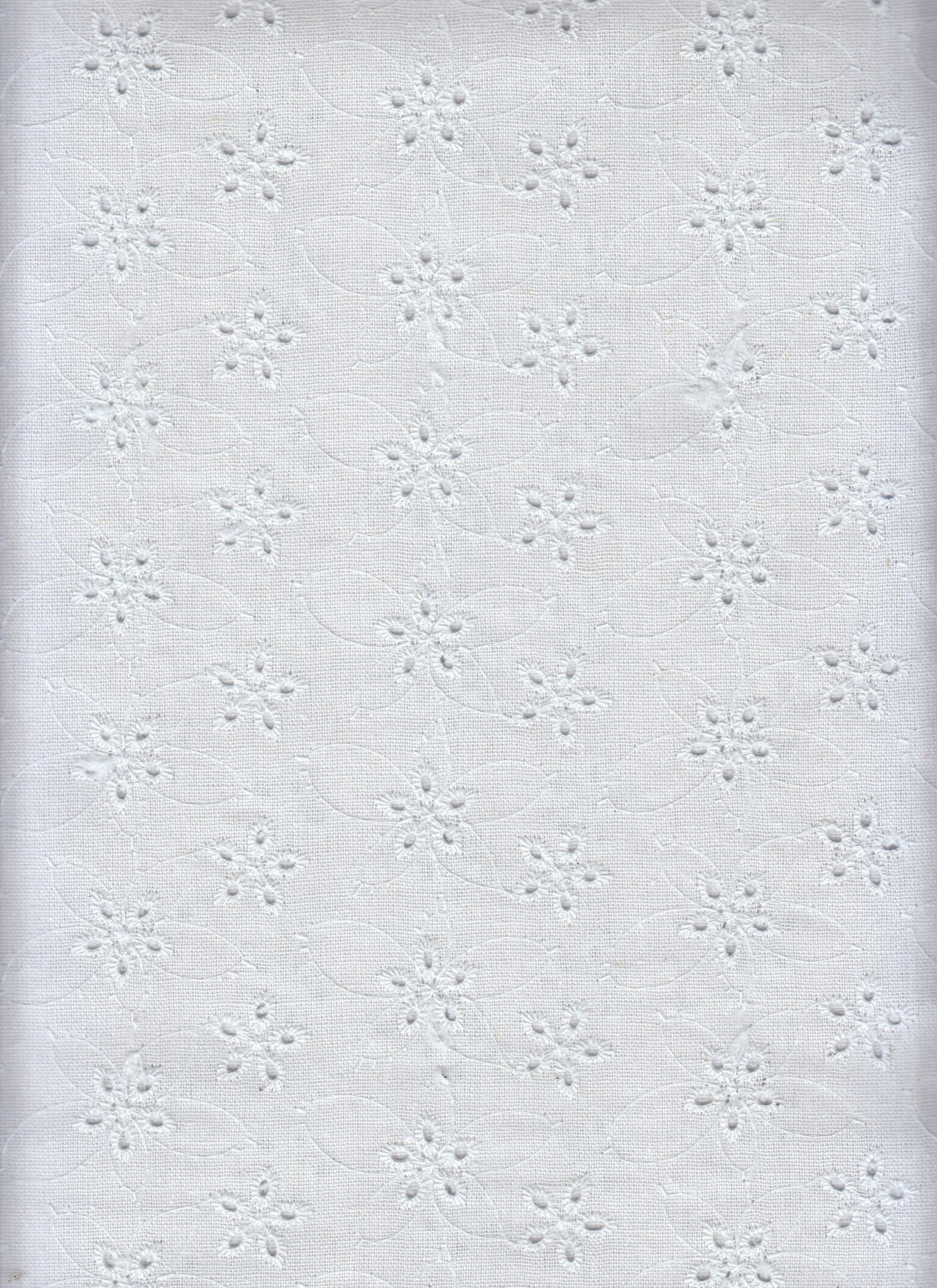 Linen Embroidery Woven Fabric - Natural Texture, Artistic Embroidered Detail 