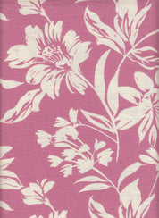 Marble Floral Printed Fabric - Soft Lightweight 80% Rayon 20% Nylon Woven Fabric 