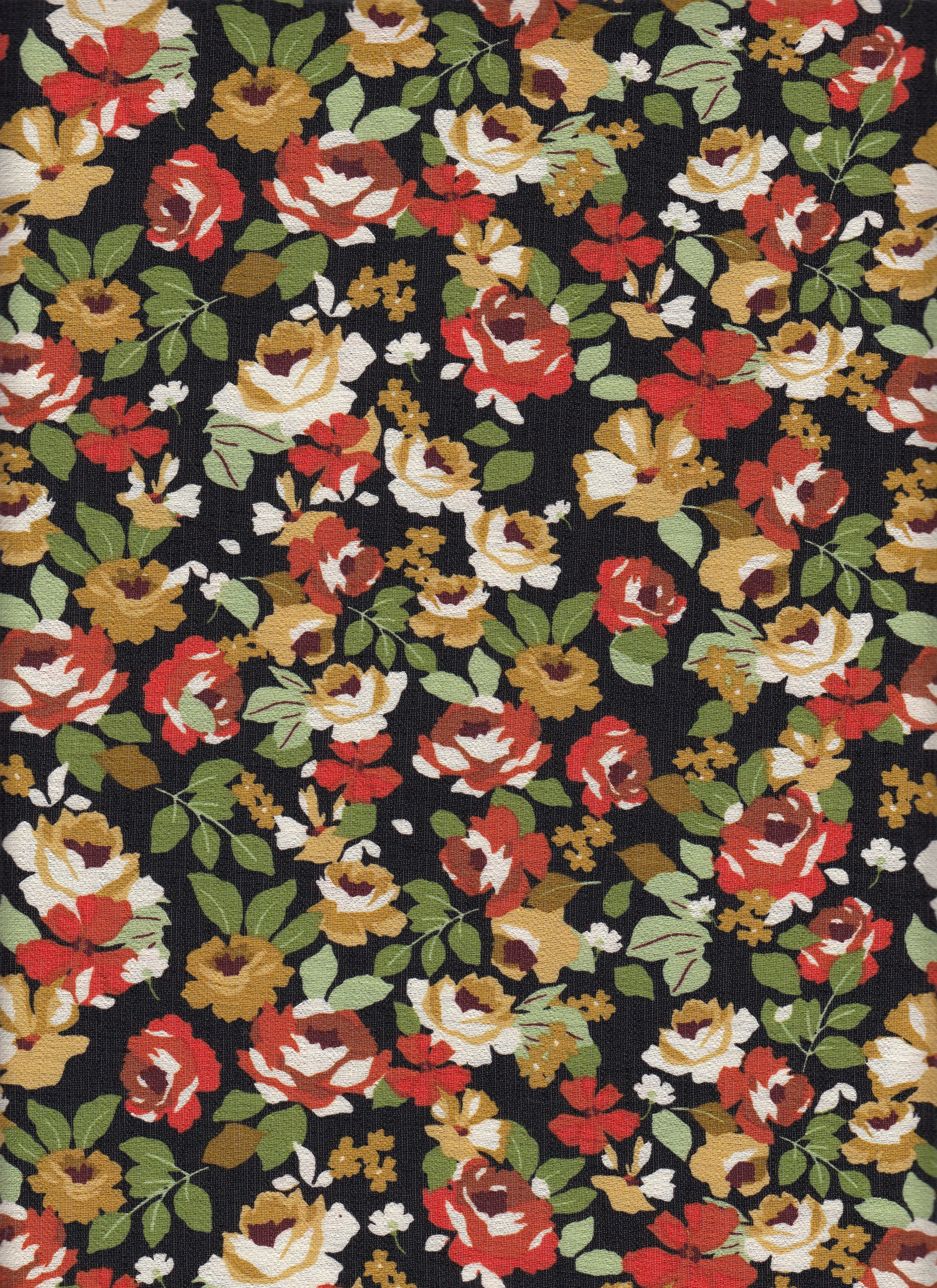 Marble Printed Fabric - 80% Rayon 20% Nylon - Ditsy Floral Lightweight Woven Fabric 