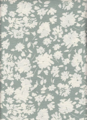 Marble Printed Floral Fabric - 80% Rayon 20% Nylon - Flower, Small Flower & Leaf Lightweight Woven F 