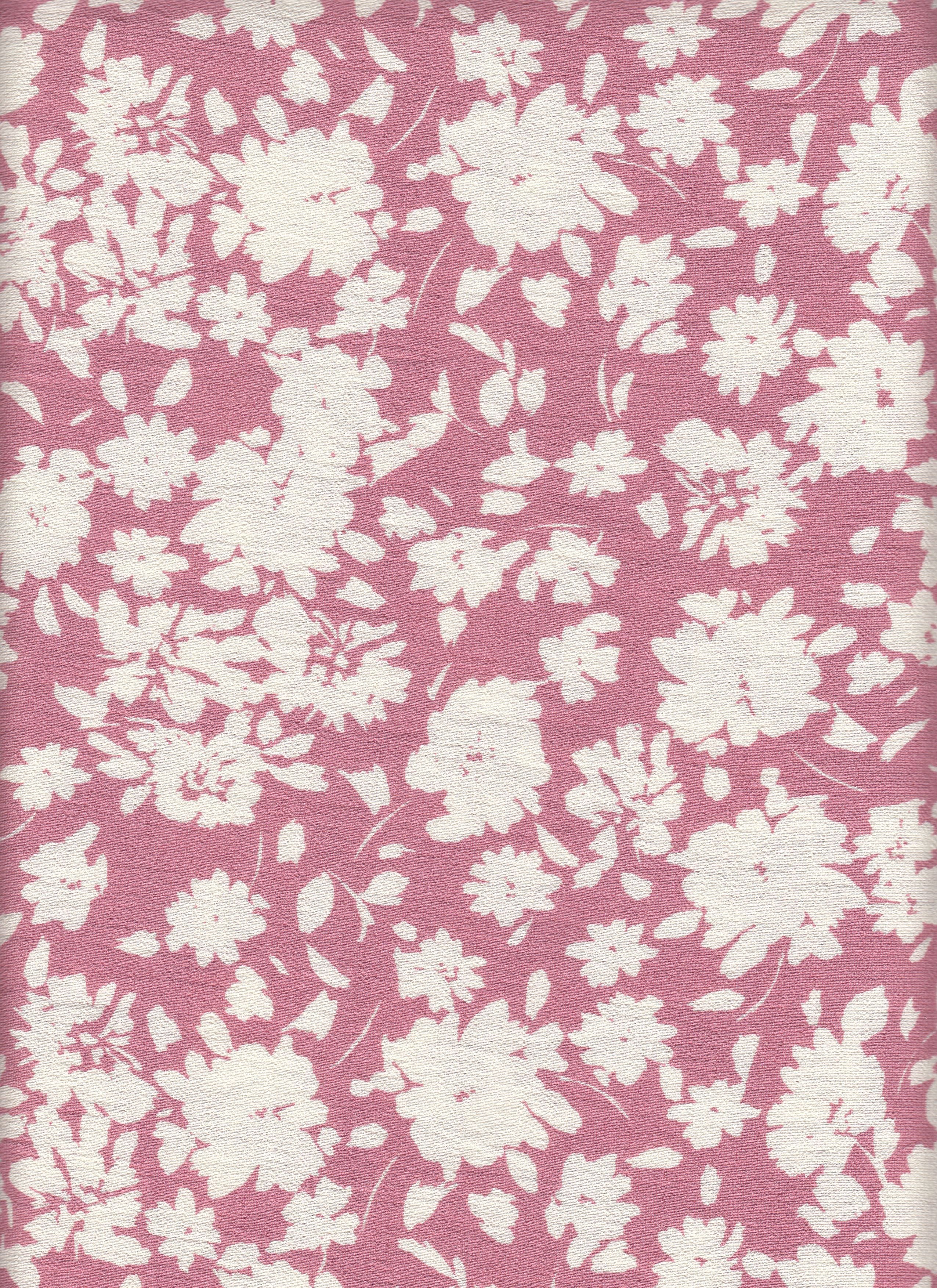 Marble Printed Floral Fabric - 80% Rayon 20% Nylon - Flower, Small Flower & Leaf Lightweight Woven F 