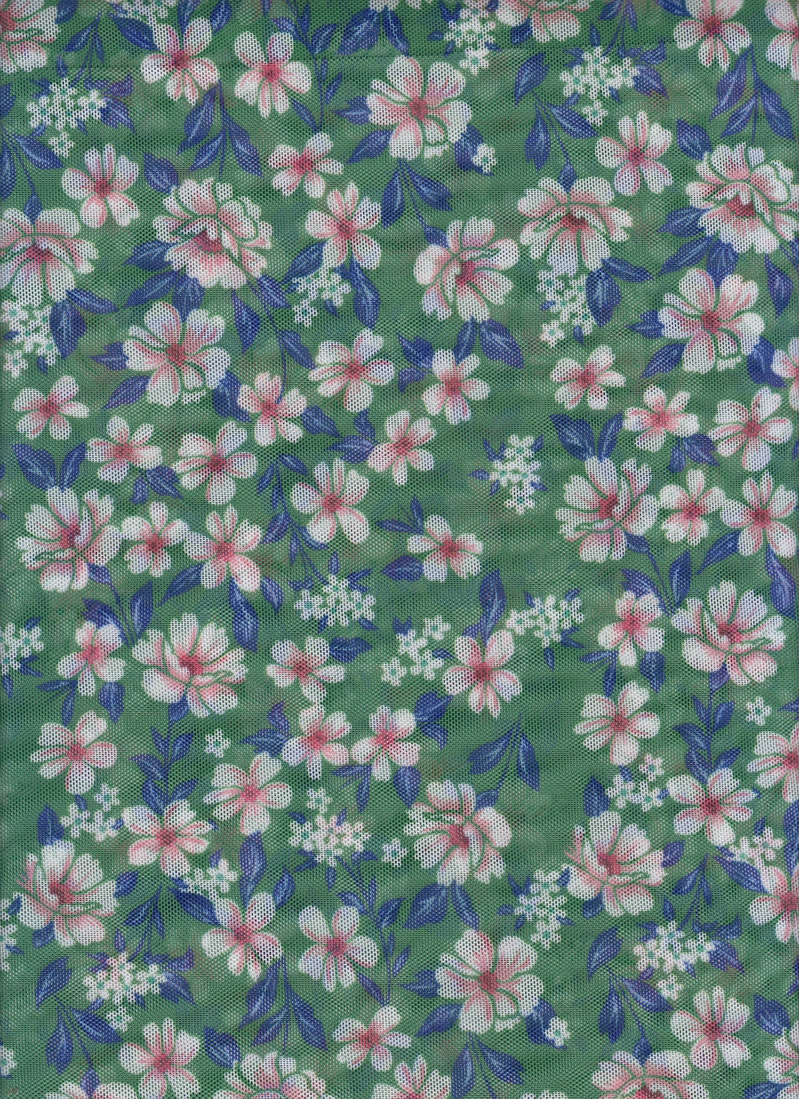 Power Mesh Printed Fabric - Lightweight Support With Breathable Stretch 