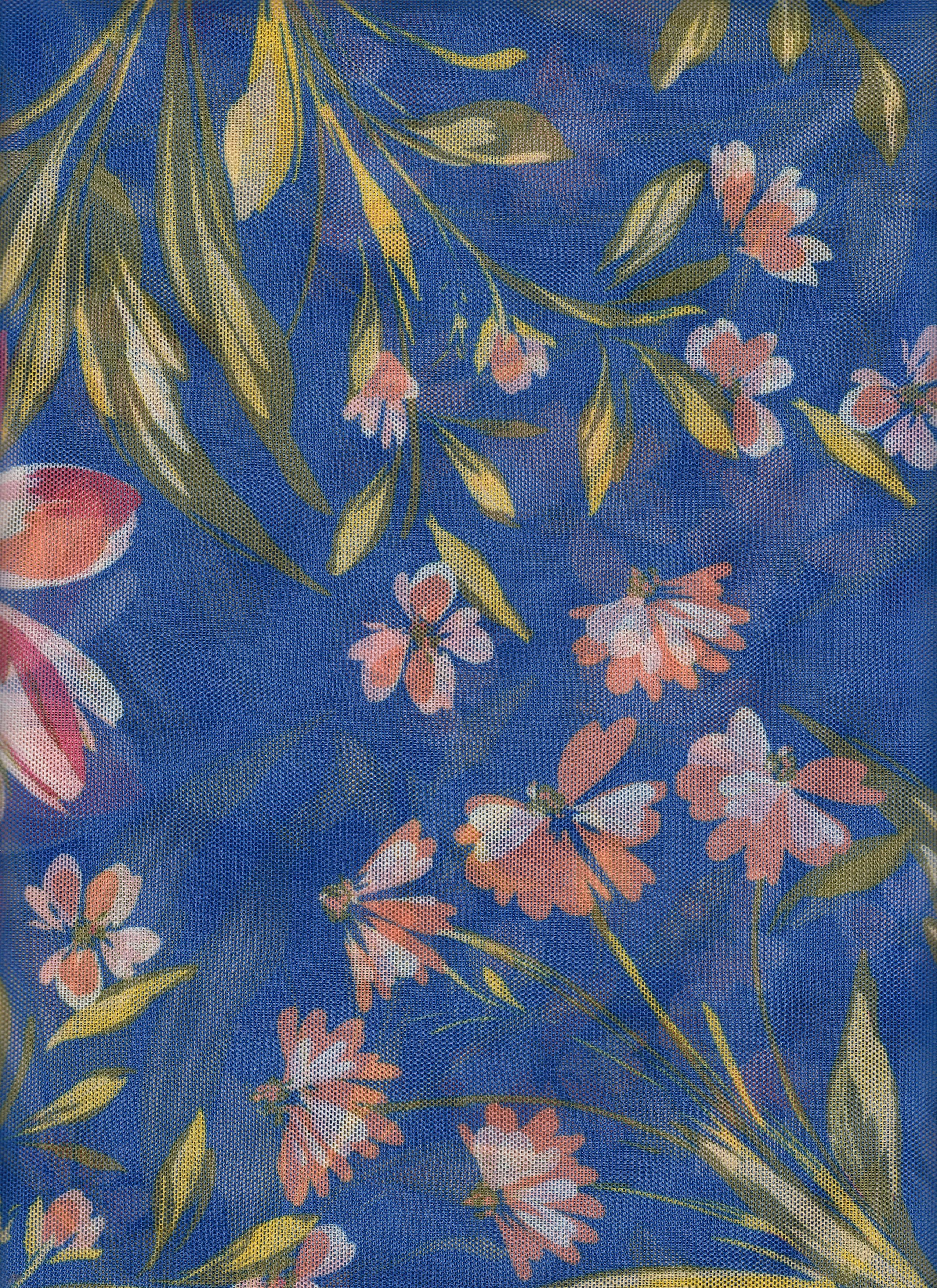 Power Mesh Printed Fabric - Lightweight Support With Breathable Stretch 