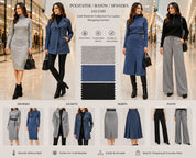 Premium Future Sandwash Fabric - 49% Poly 44% Rayon 7% Spandex, Ultra Soft, Breathable, Stretch Knit