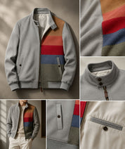 Rib Dralon Melange Fabric - 94% Polyester 6% Spandex, Soft Stretch Rib Knit, Heathered Texture 