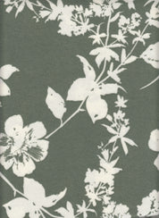 Techno Crepe Printed Fabric - 97% Polyester 3% Spandex - Floral Print Woven for Dresses 