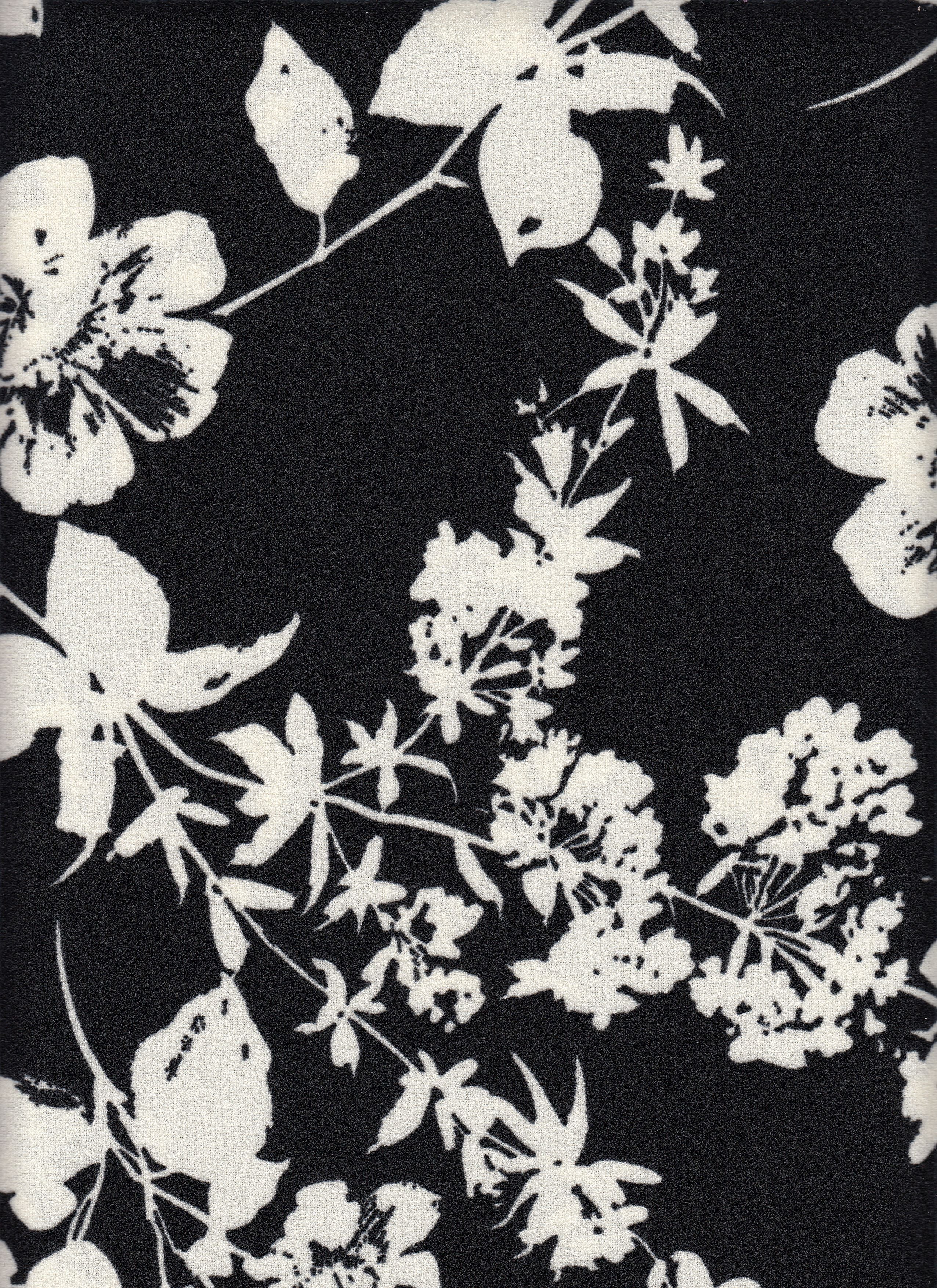 Techno Crepe Printed Fabric - 97% Polyester 3% Spandex - Floral Print Woven for Dresses 